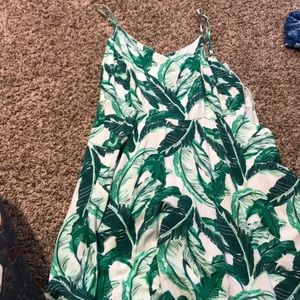 Floral dress green and white